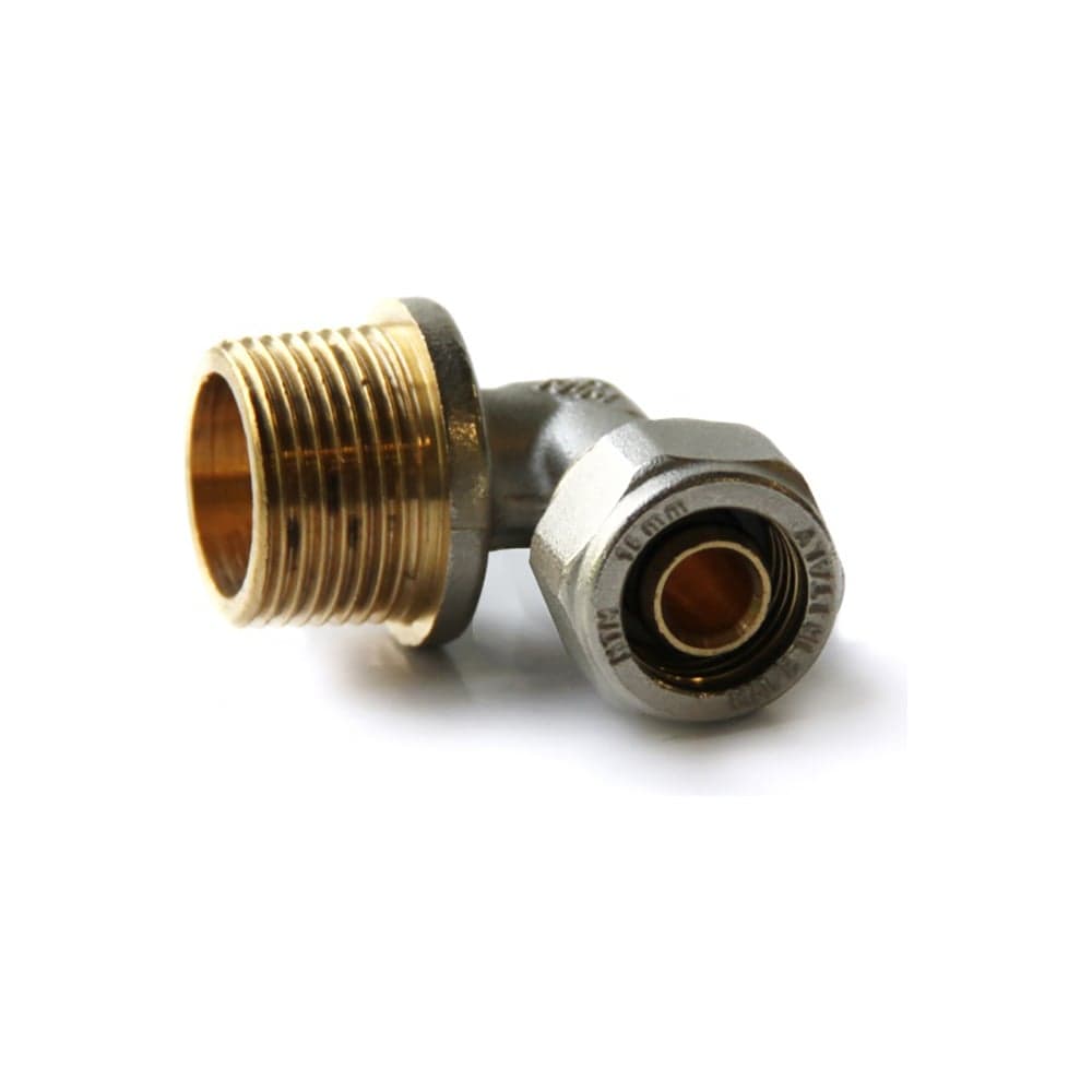 Угольник с НР PRO AQUA компресс. 16x1/2 K02-16-M15