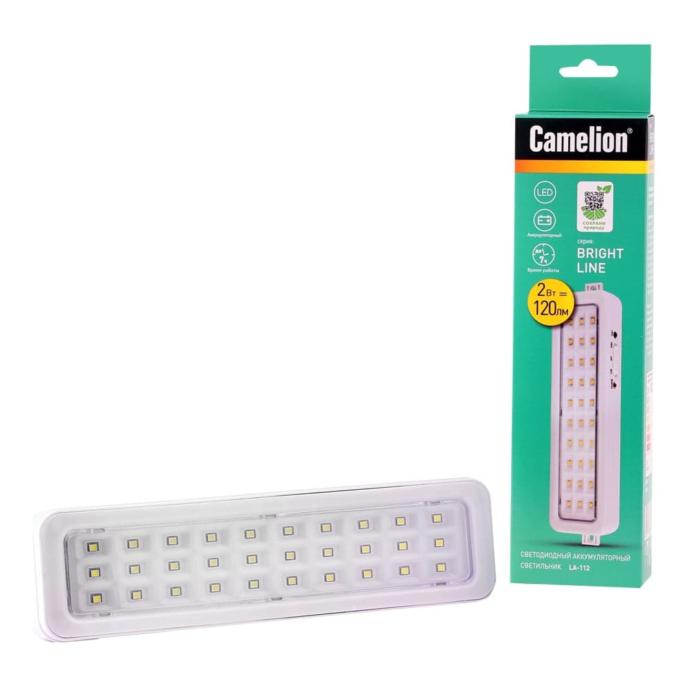 Аккумуляторный светильник Camelion LA-112 30LED, Li-ion, 220В 13149