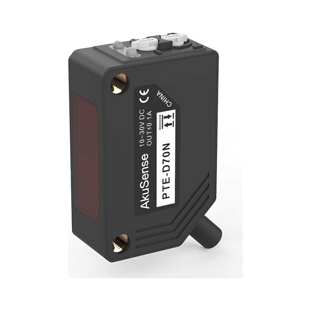 Оптический датчик рефлекторный AKUSENSE PTE-D70P Sn=700 мм PNP НО/НЗ (Программ) 10...30DC кабель 2м 07-00037853