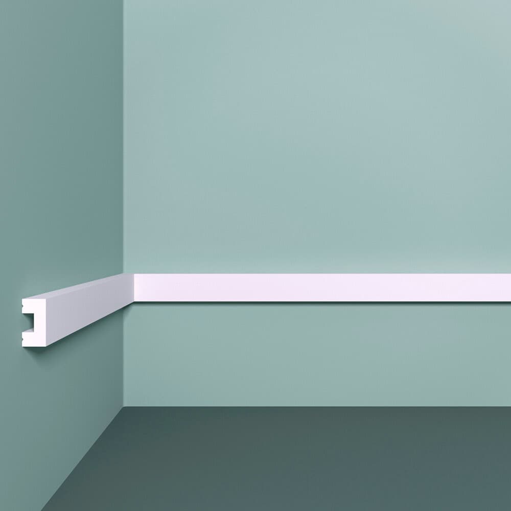 Молдинг из экополимера ударопрочный 20х10х2000 мм под покраску Bello Deco XPS M 19 белый