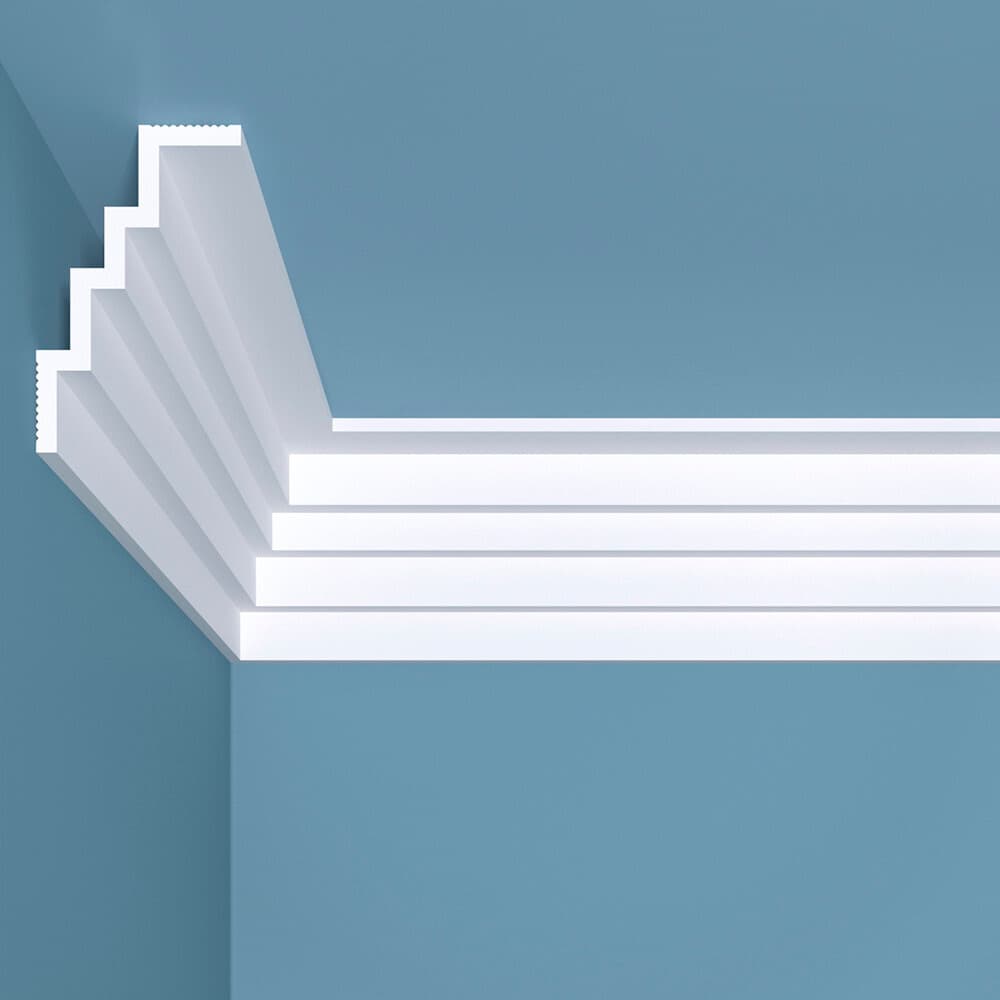 Плинтус потолочный из экополимера ударопрочный 50х80х2000 мм Bello Deco XPS К17