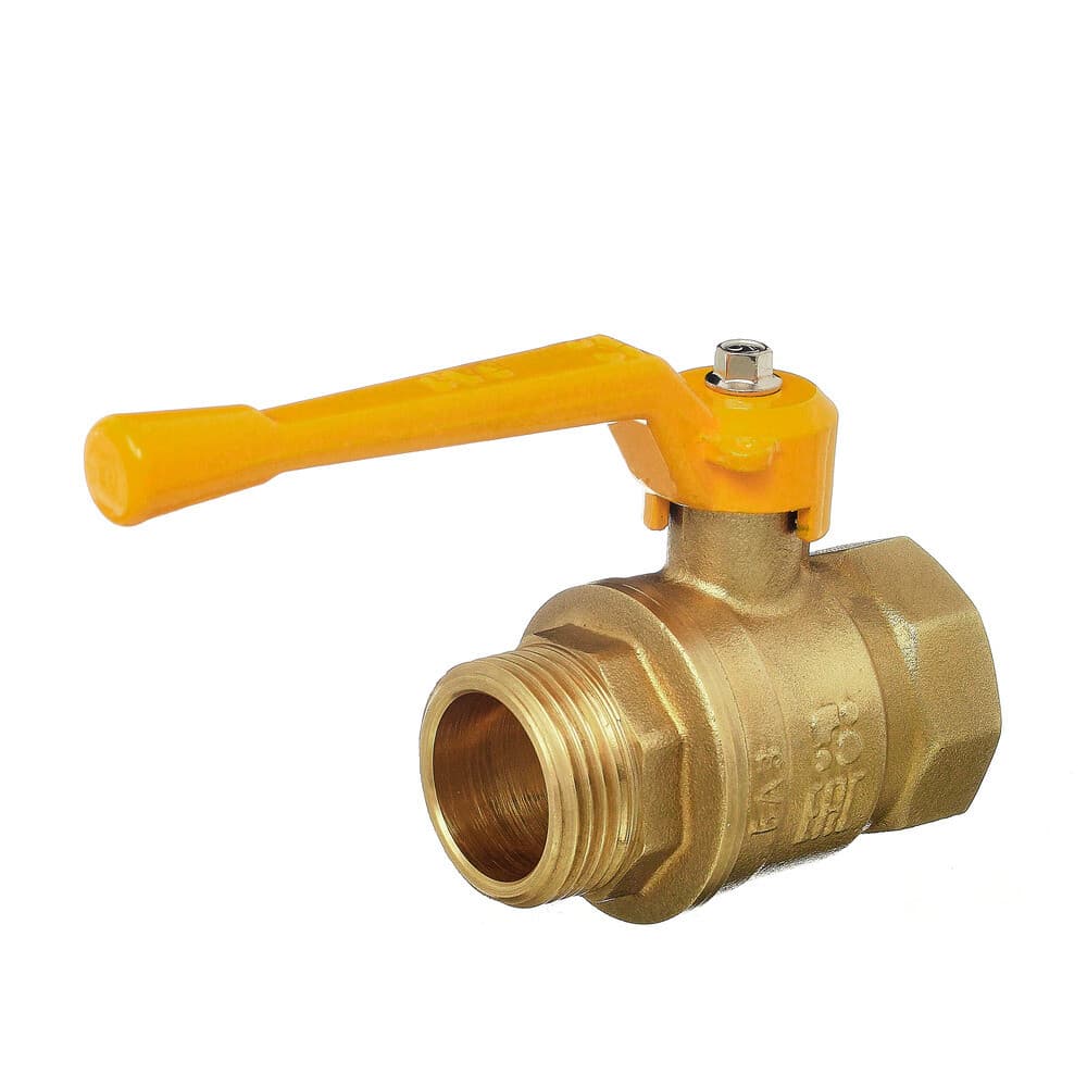 Кран шаровой газовый БАЗ 1/2 ВР(г) х 1/2 НР(ш) рукоятка (БАЗ.А11.0.15.НГ.40)