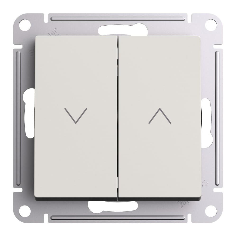 Выключатель жалюзи Systeme Electric AtlasDesign двухклавишный встраиваемый бежевый (ATN000219)