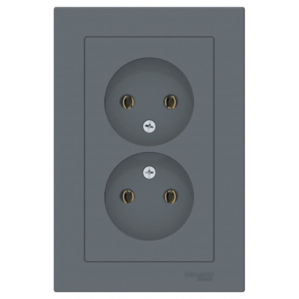 Розетка Systeme Electric AtlasDesign встраиваемая грифель (ATN000720)