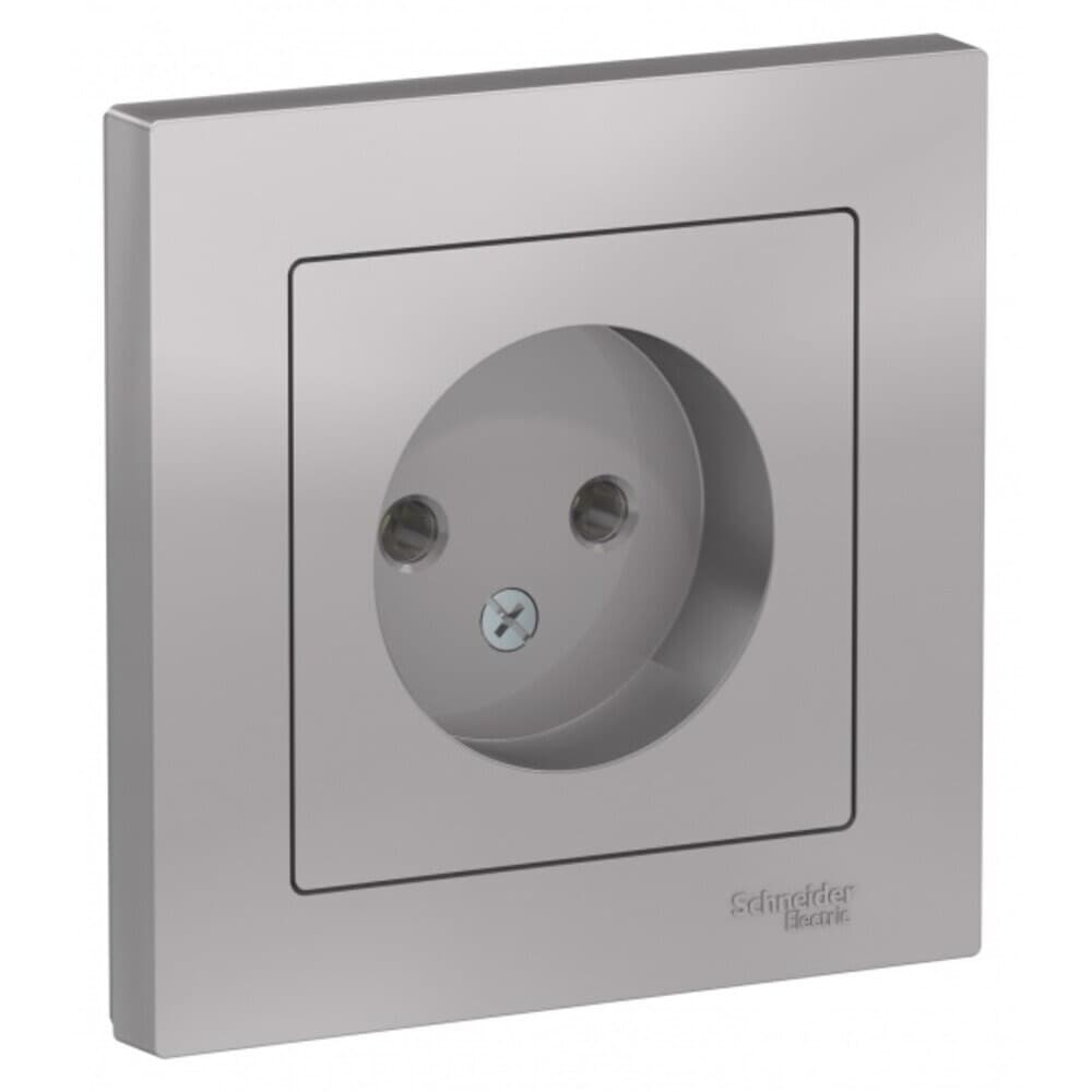 Розетка Systeme Electric AtlasDesign встраиваемая алюминий (ATN000340)