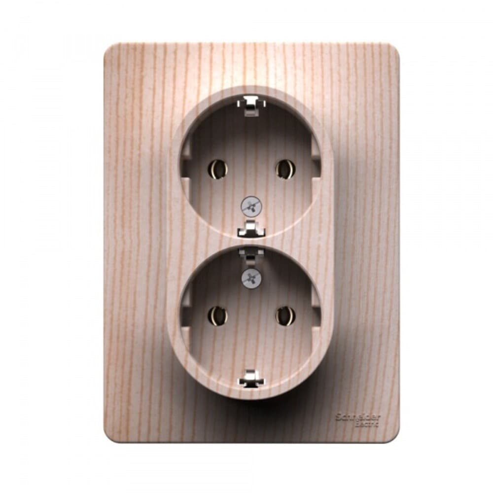 Розетка Systeme Electric Glossa встраиваемая сосна (SE GSL001524)