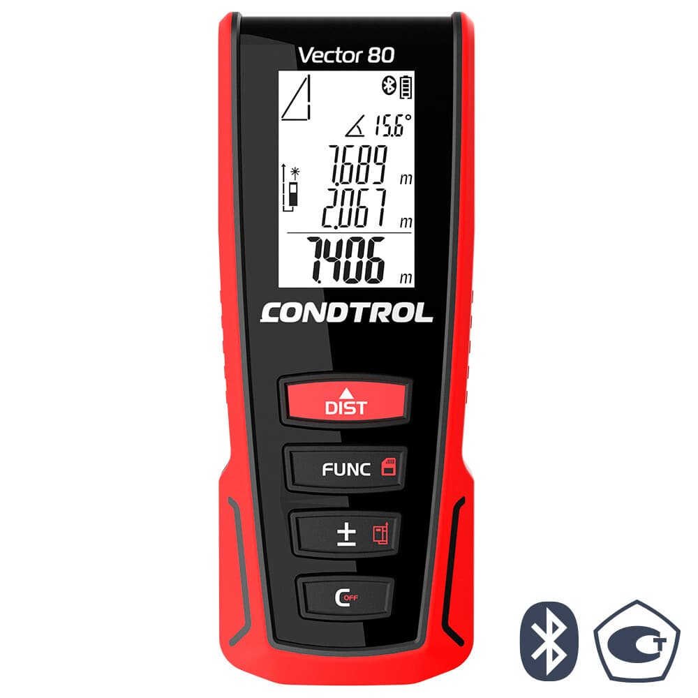 Дальномер лазерный Condtrol Vector 80 80 м Bluetooth (1-4-099)