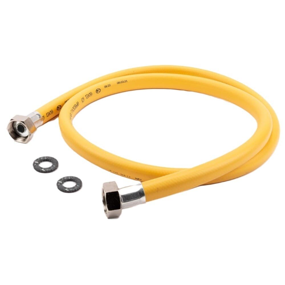 Шланг для газа ПВХ армированный Tuboflex 3/4 ВР(г) х 3/4 ВР(г) 40 см желтый