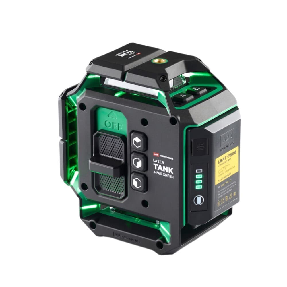 Уровень лазерный Ada Lasertank 4-360 Green Ultimate Edition со штативом (А00632)