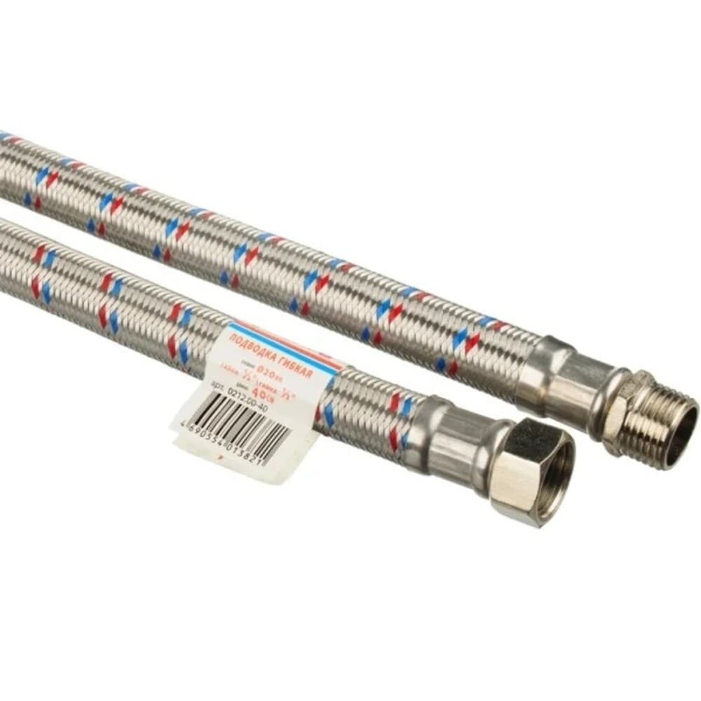 Подводка гибкая для воды TР-сантехника Гигант 1/2 ВР(г) х 1/2 НР(ш) 40 см (26474)