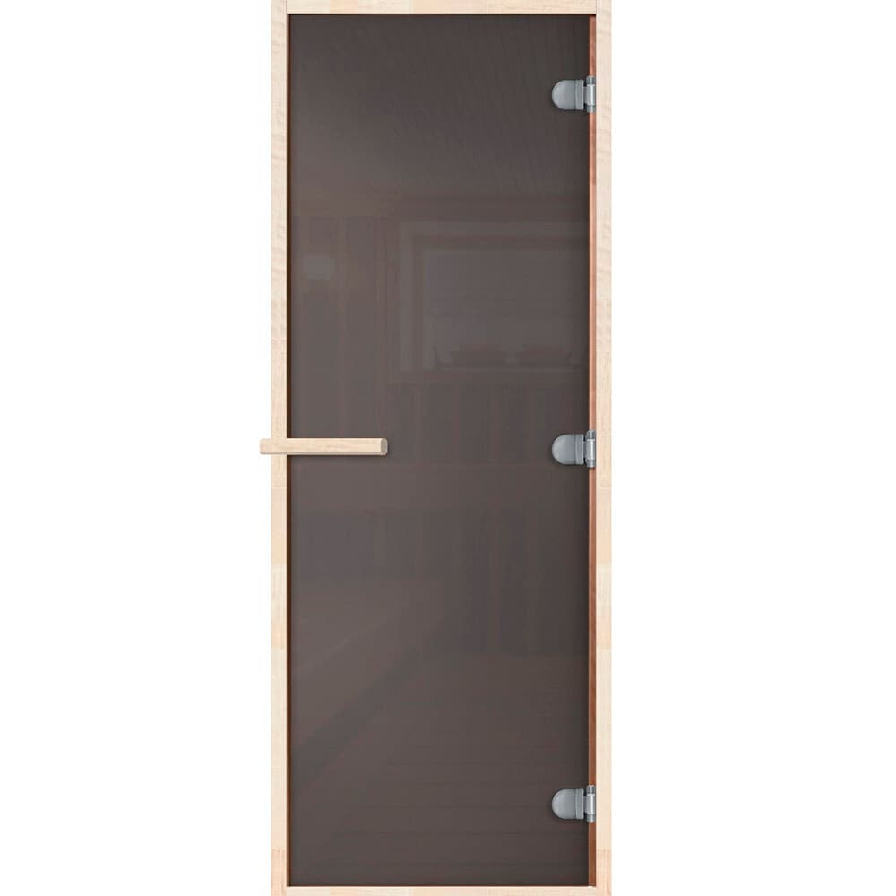 Дверь для бани и сауны стеклянная графит DoorWood Сумерки 690х1890 мм (DW03231)