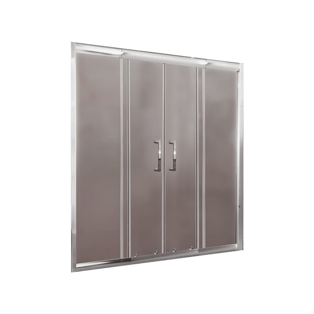 Шторка на ванну раздвижная 150х140х0,5 см профиль хром BelBagno Unique (UNIQUE-VF-2-150/180-140-P-Cr)