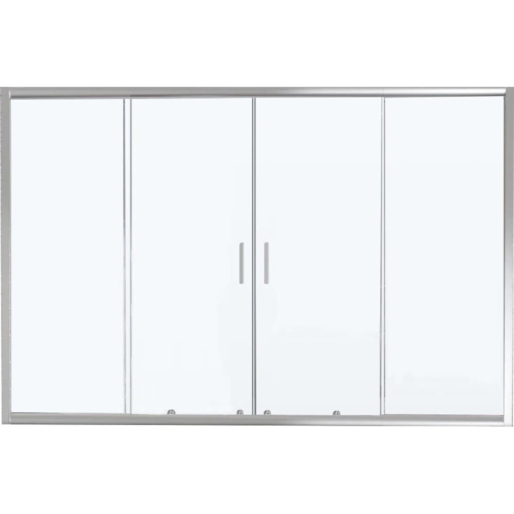 Шторка на ванну раздвижная 150х140х0,5 см профиль хром BelBagno Unique (UNIQUE-VF-2-150/180-140-C-Cr)