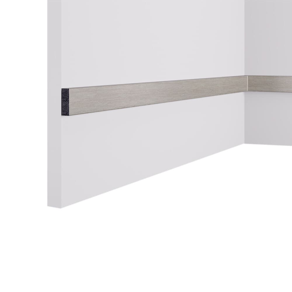 Декоративная рейка из экополимера 30х10х3000 мм Cosca Decor RX010-455 платина матовая
