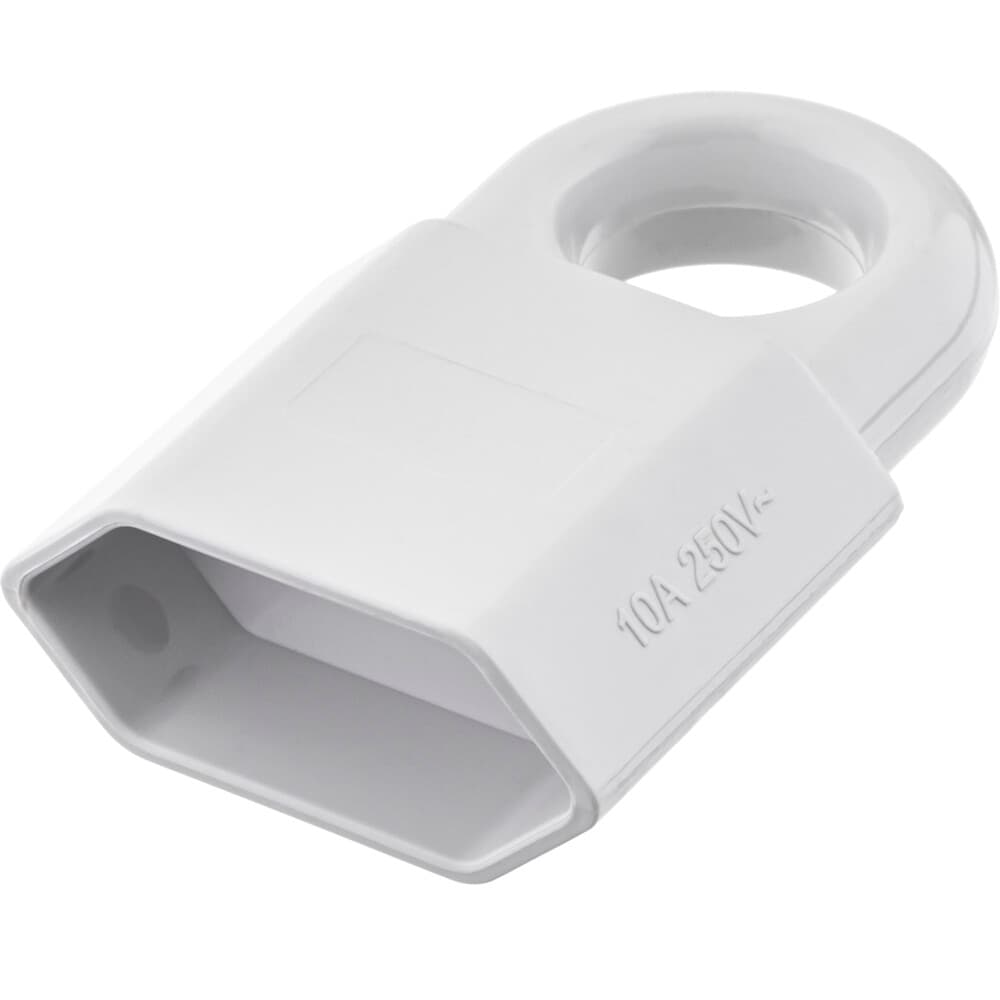 Розетка Düwi 10 А 230 В с кольцом белая (30460 9)