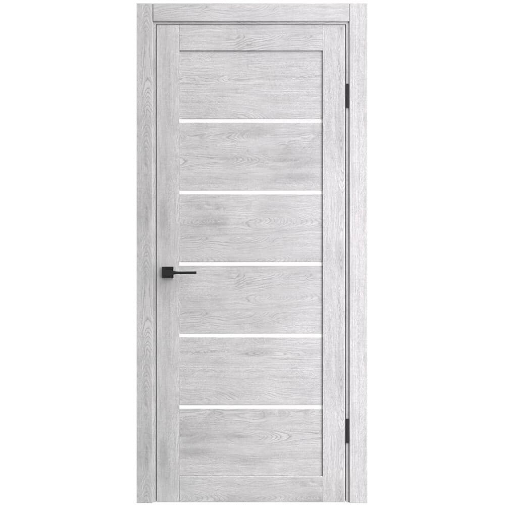 Дверь межкомнатная Флора-2 800х2000 мм ПВХ nordic grey oak со стеклом