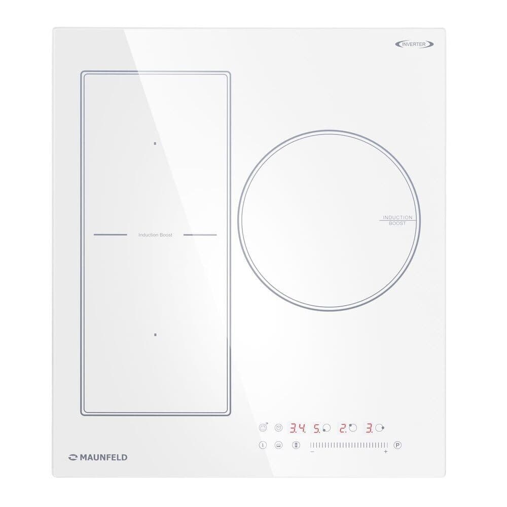 Варочная панель индукционная Maunfeld CVI453SBWH Inverter 3 конфорки белая