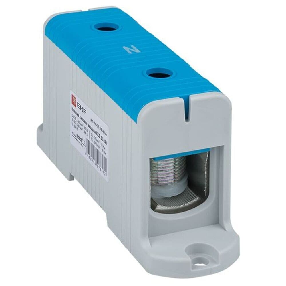Клемма силовая одинарная EKF PROxima 35-240 кв.мм 800 В вводная синяя (plc-kvs-35-240-blue)
