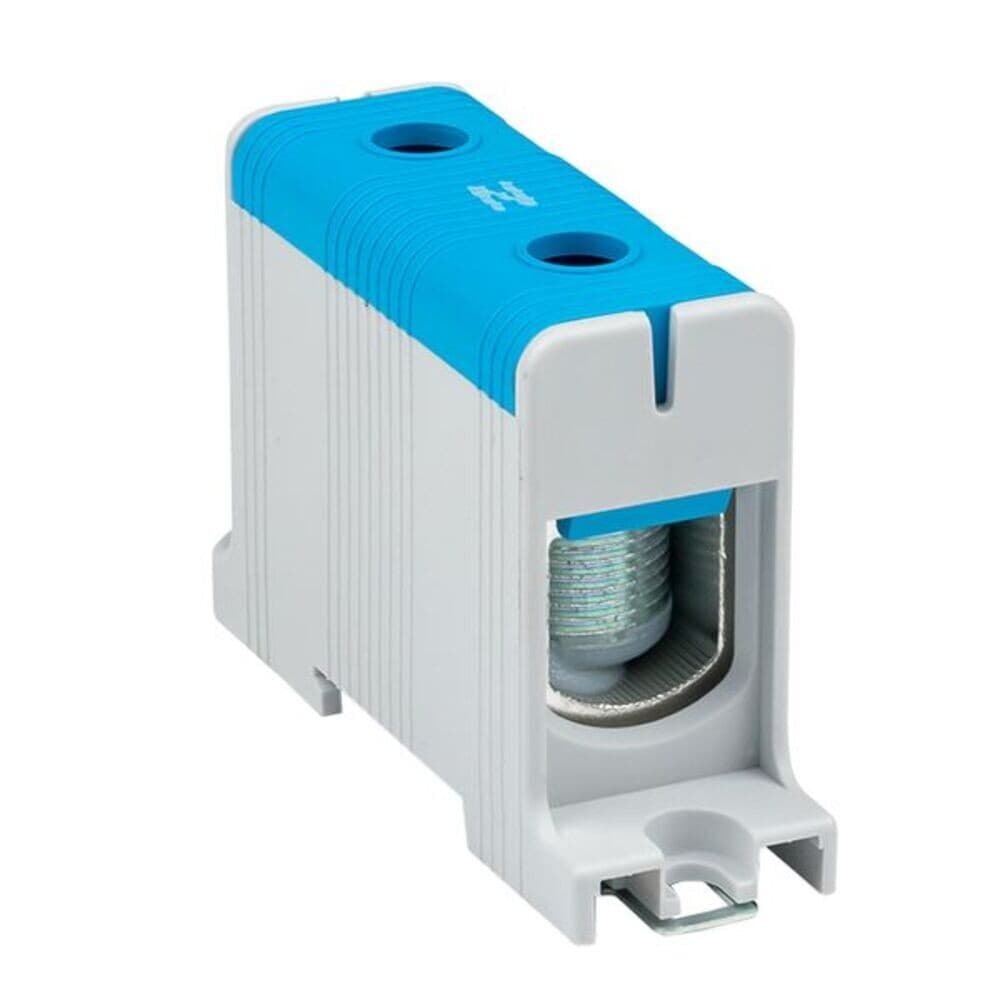 Клемма силовая одинарная EKF PROxima 35-150 кв.мм 800 В вводная синяя (plc-kvs-35-150-blue)