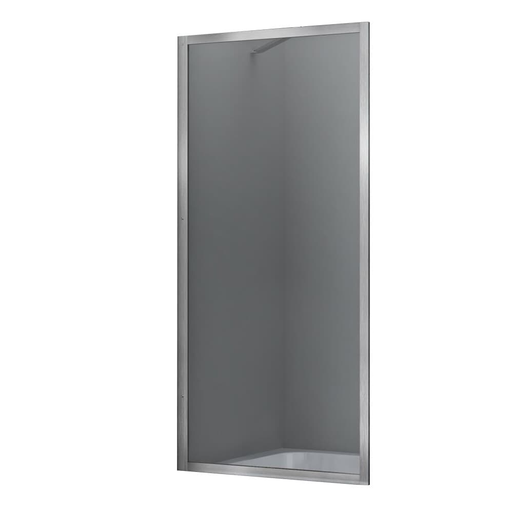 Шторка на ванну неподвижная 80х160х0,6 см профиль никель WasserKraft Abens (20W01-80BN)