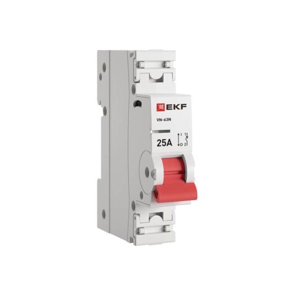 Выключатель нагрузки EKF PROxima ВН-63N 1P 25А 230 В на DIN-рейку (S63125)