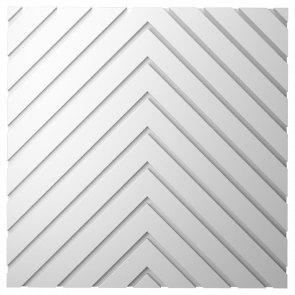 Панель декоративная из экополимера 500х500х12 мм Bello Deco Polymer СП 14 белая 0,25 кв.м