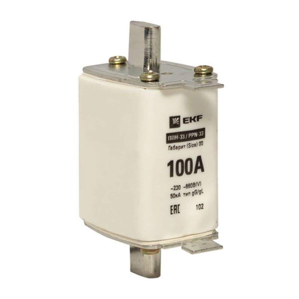 Вставка плавкая EKF ППН-33 100А 50 кА 660 В (fus-33/160/100)