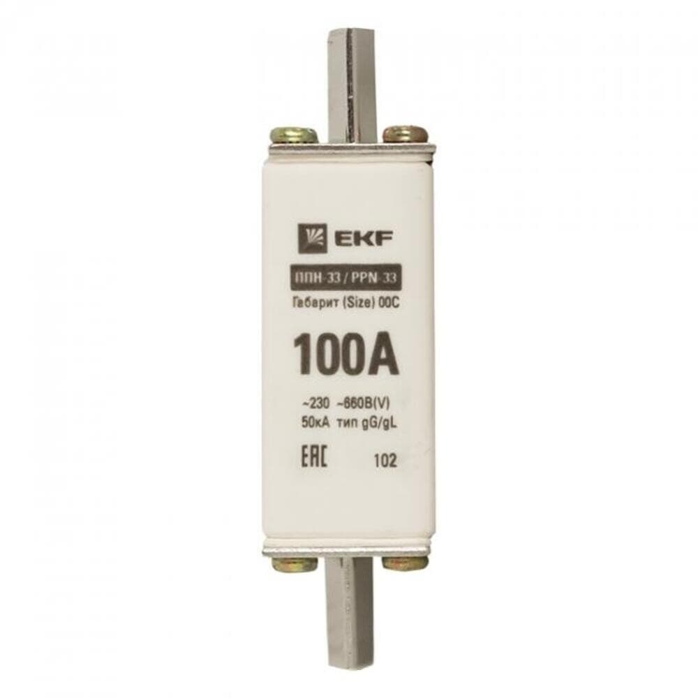 Вставка плавкая EKF ППН-33 100А 50 кА 660 В (fus-33/100)