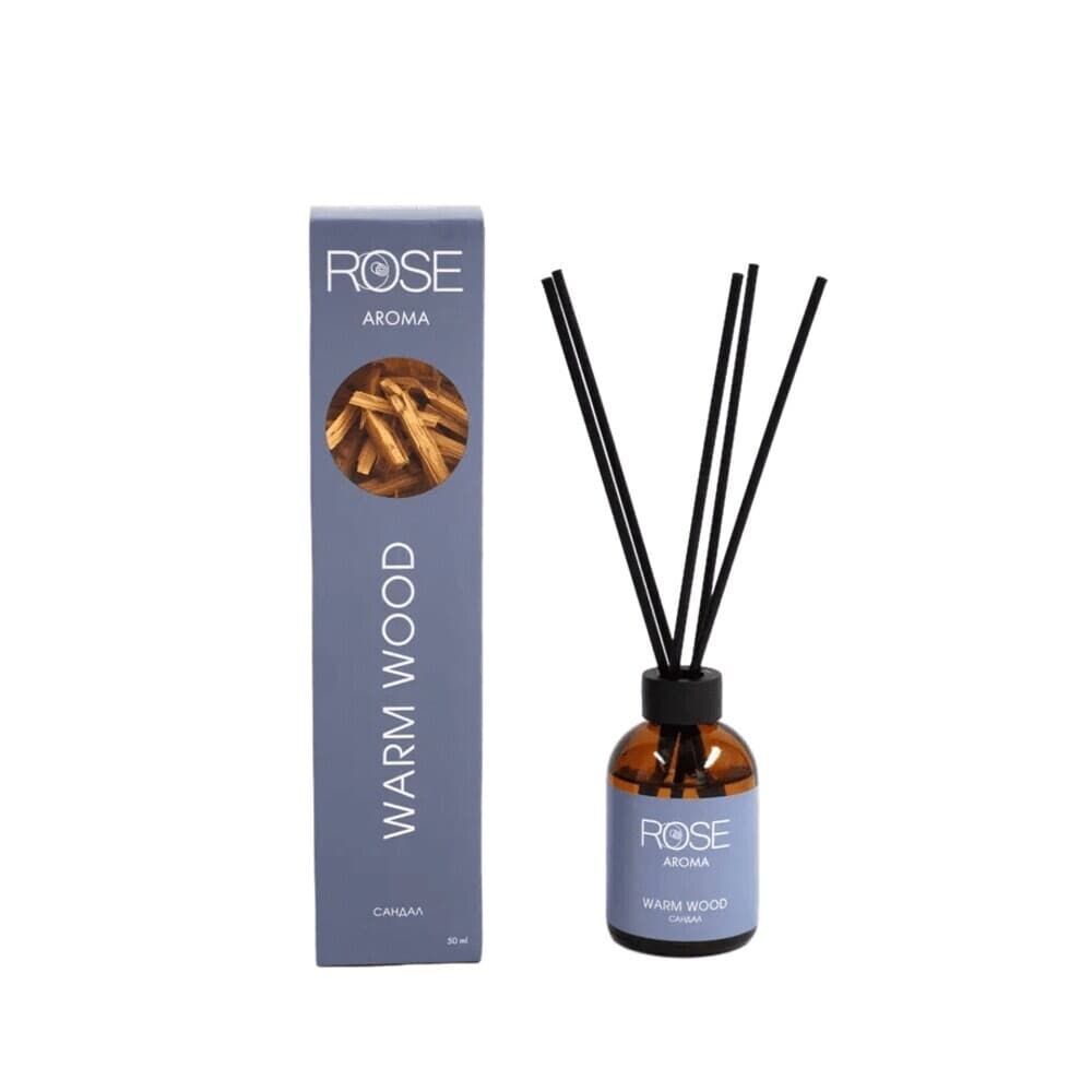 Аромадиффузор с палочками Rose Warm Wood 50 мл