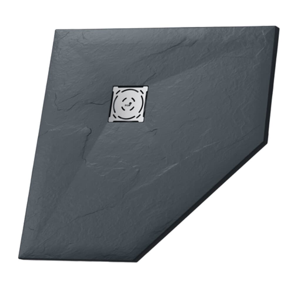 Поддон RGW Stone Tray искусственный камень 90х90х2,5 см трапеция графит низкий (16155099-02G)