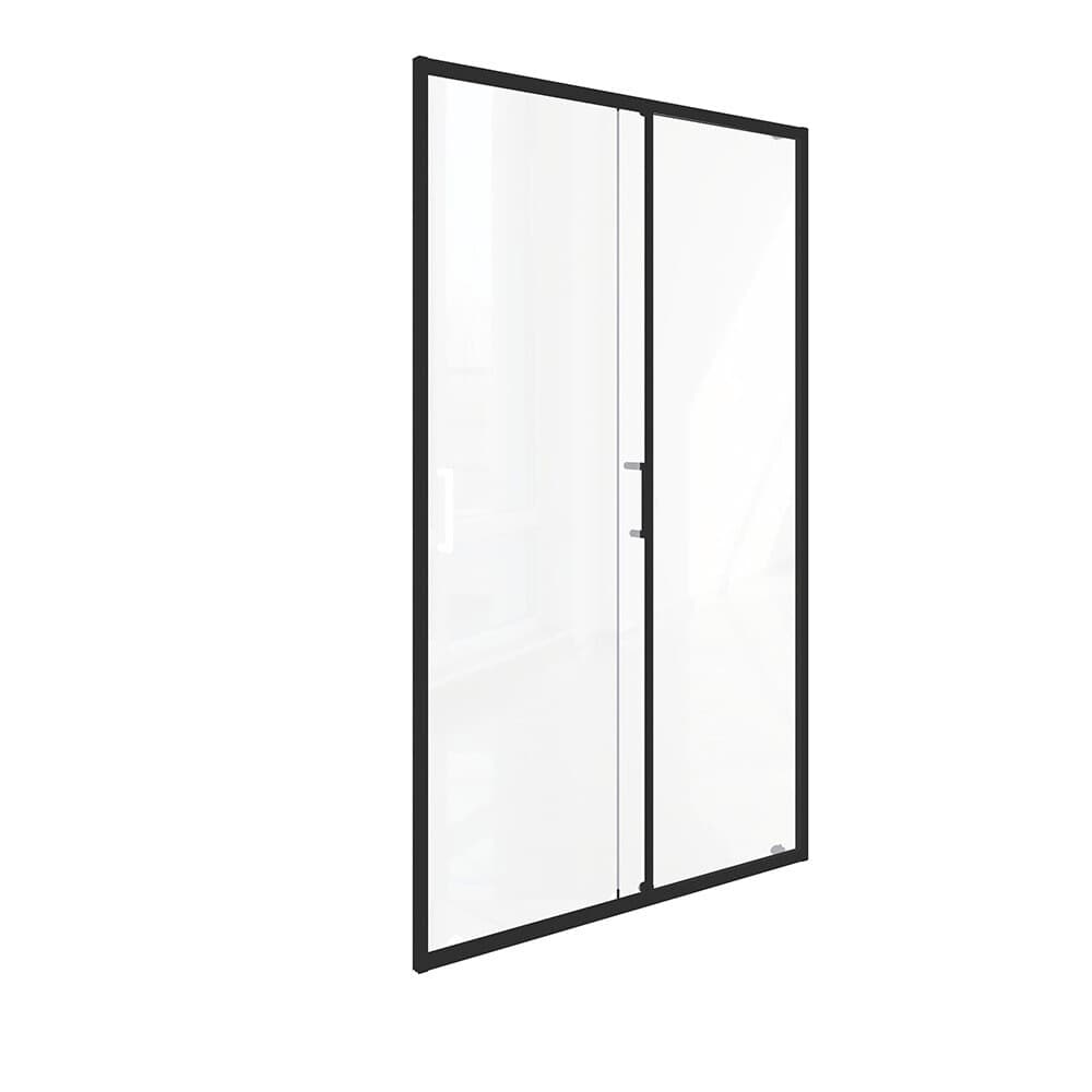 Душевая дверь раздвижная стекло прозрачное Good Door Lite WTW-110-C-B 110х190 см профиль черный (ЛТ00022)