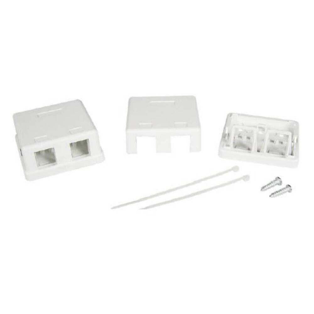 Коробка розеточная для модулей Keystone DKC RJ45 2 гнезда (RNW2WH)