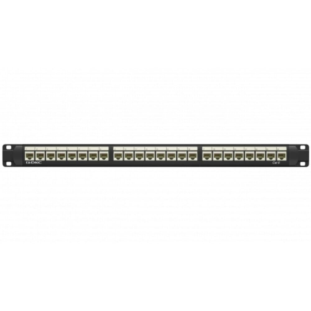 Патч-панель неэкранированная DKC 1U 19 дюйм RJ45 CAT6 24 модуля (RN6PPU24)