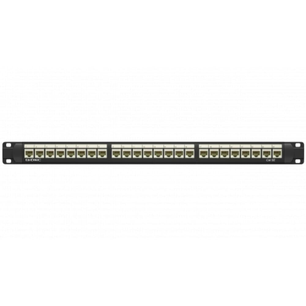Патч-панель неэкранированная DKC 1U 19 дюйм RJ45 CAT5е 24 модуля (RN5PPU24)