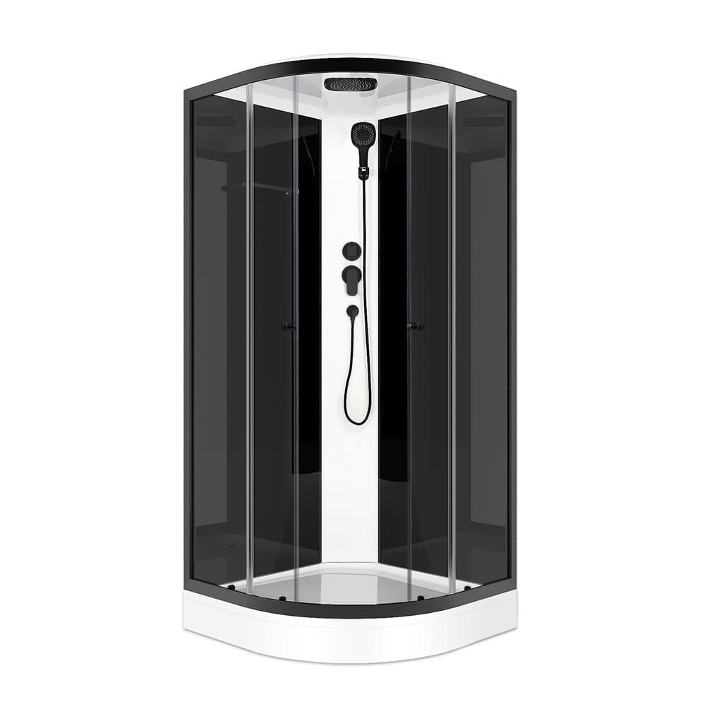 Душевая кабина Domani-Spa Delight Slim 90х90х218 см стекло прозрачное 4 мм с низким поддоном полукруг