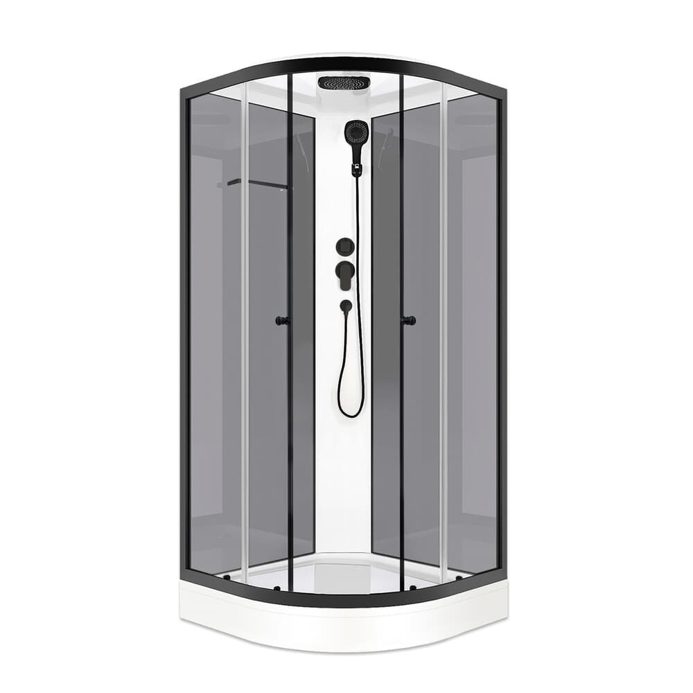 Душевая кабина Domani-Spa Delight Slim 90х90х218 см стекло прозрачное 4 мм с низким поддоном полукруг