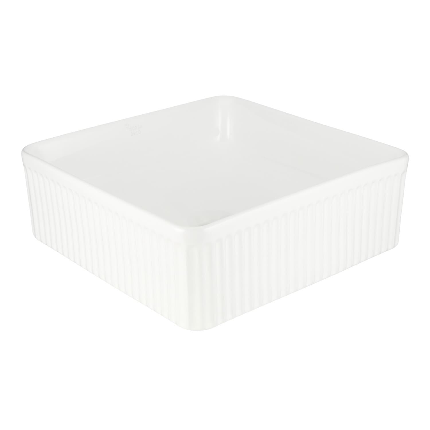 Раковина Corsa Deco Lines 37 см накладная белая (ABLVX37Q) - 2