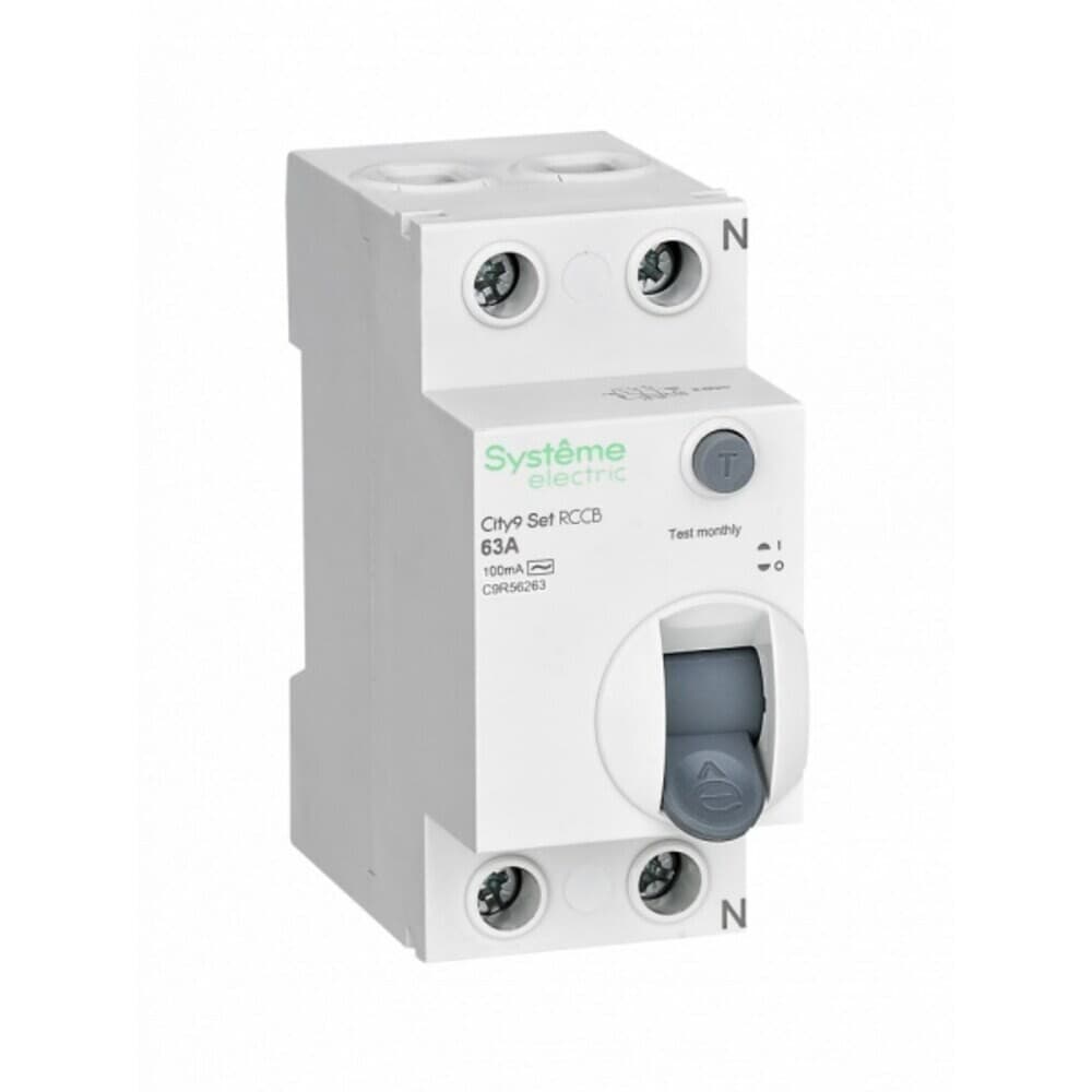 УЗО Systeme Electric City9 Set 63А 2P тип AC 100 мА 6 кА (C9R56263)