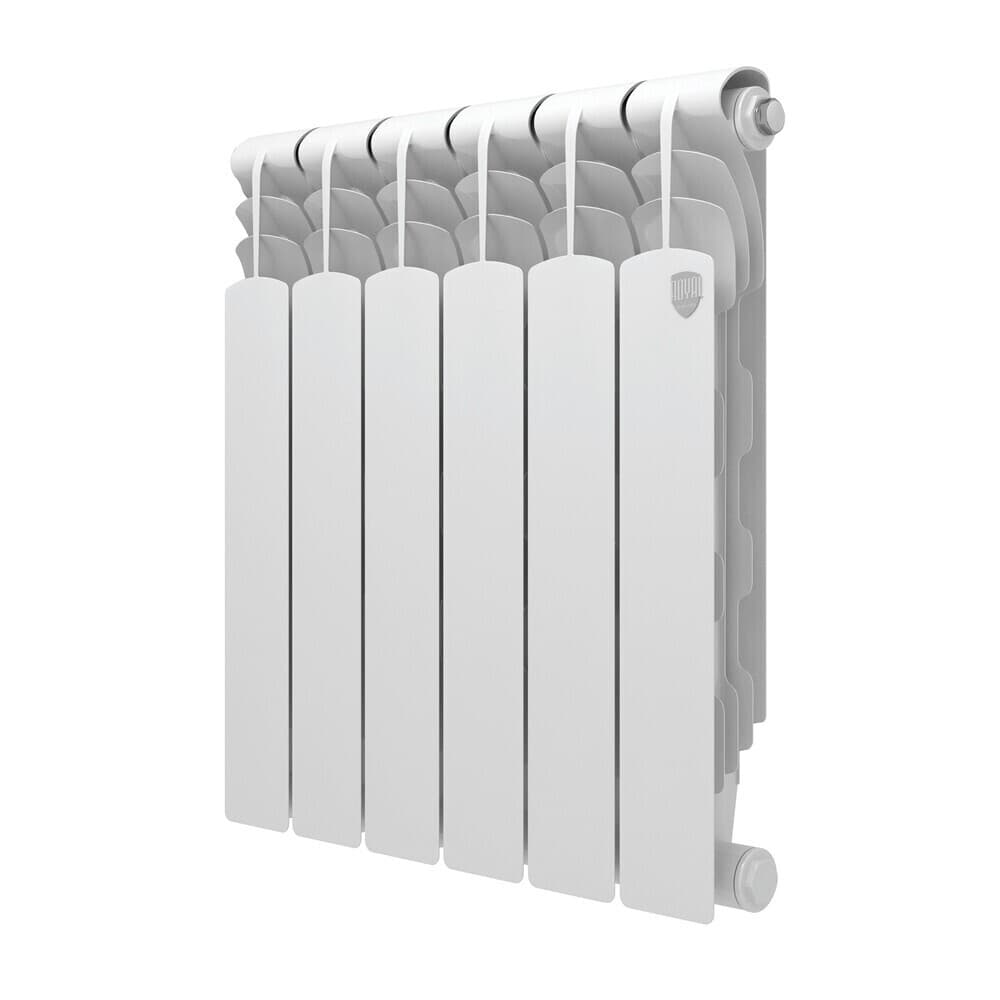 Радиатор биметаллический Royal Thermo Revolution B 500 мм 6 секций 1" боковое подключение белый