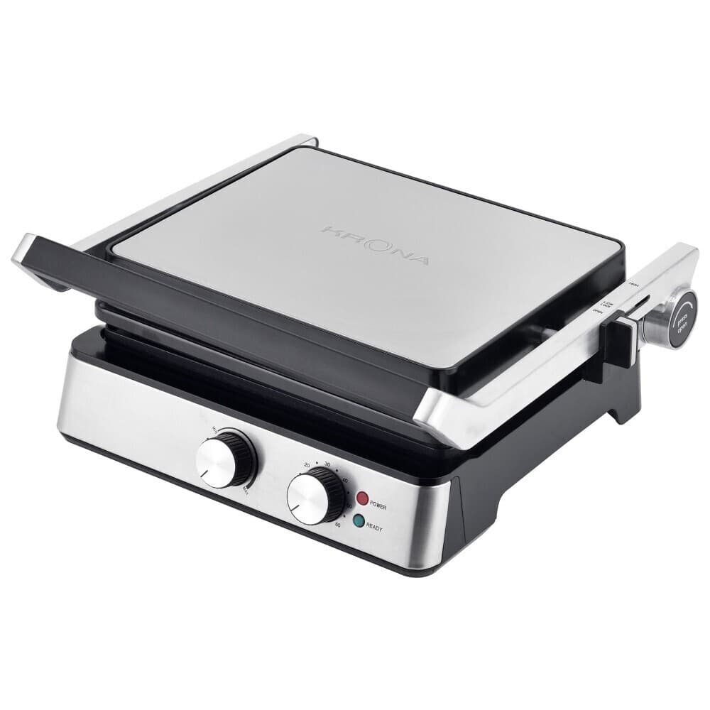 Электрогриль Krona Kontakt-Tischgrill 1800W черный/нержавеющая сталь