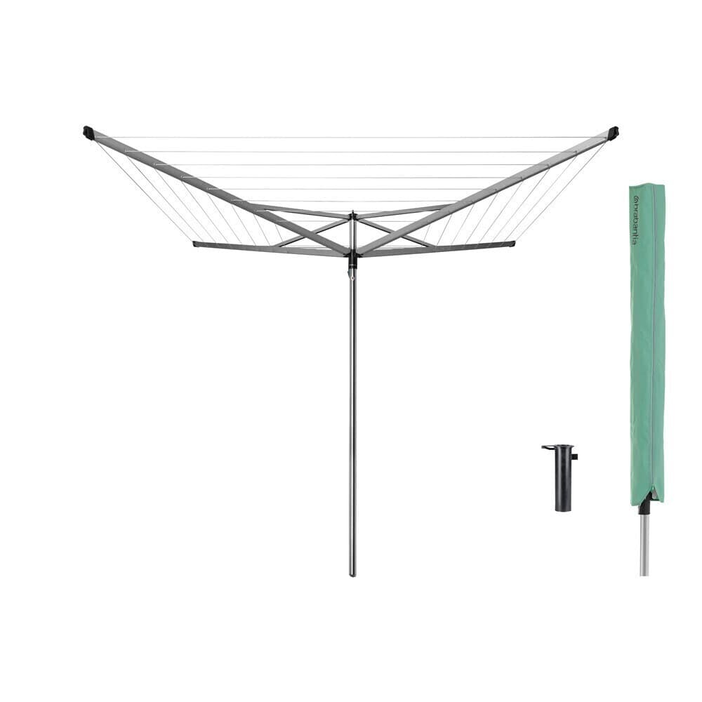 Сушилка для белья напольная Brabantia Essential 40 м 1770х2710х2710 мм с чехлом серая металлик
