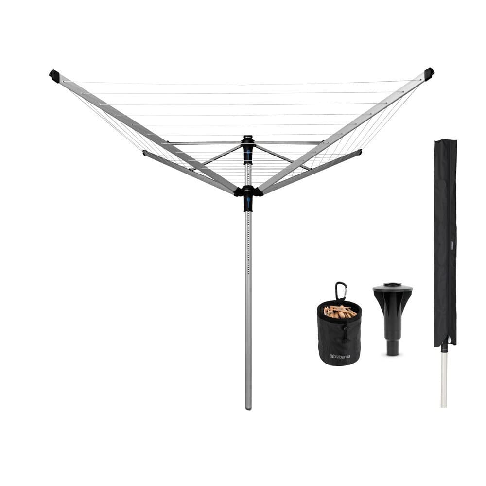 Сушилка для белья напольная Brabantia Lift-O-Matic Advance 50 м 1970х2900х2900 мм серая металлик