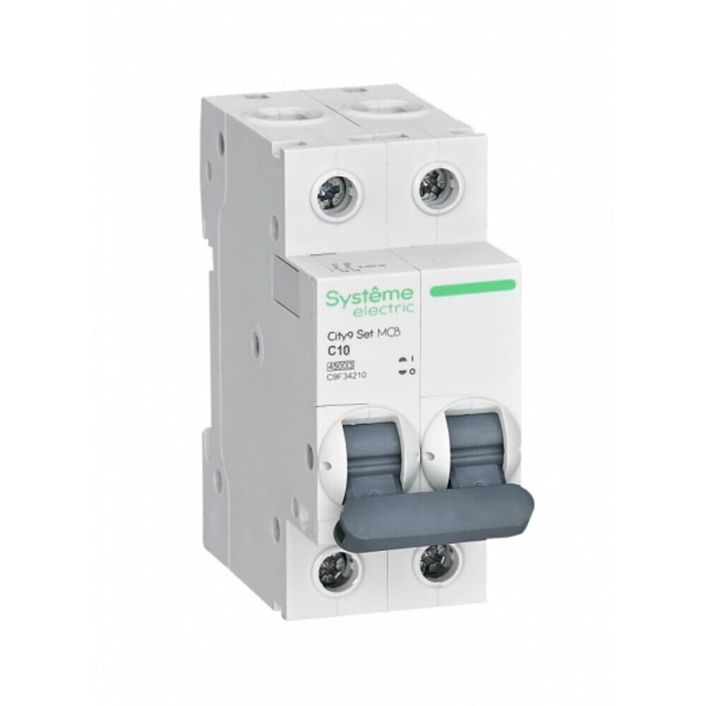 Автоматический выключатель модульный Systeme Electric City9 Set 2P 10А 4,5 кА 230 В (C9F34210)