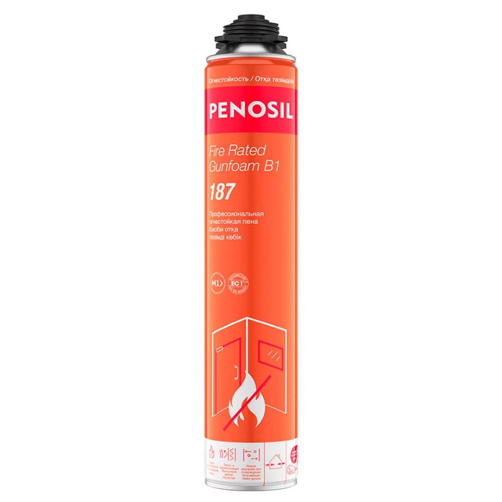 Пена монтажная профессиональная Penosil Premium Fire Rated GunFoam B1 187 огнеупорная 720 мл