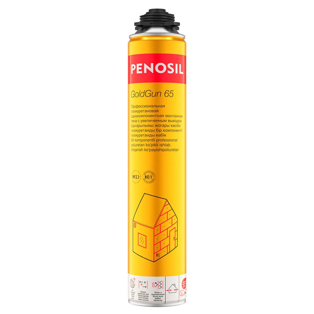 Пена монтажная профессиональная Penosil GoldGun 65 всесезонная 875 мл