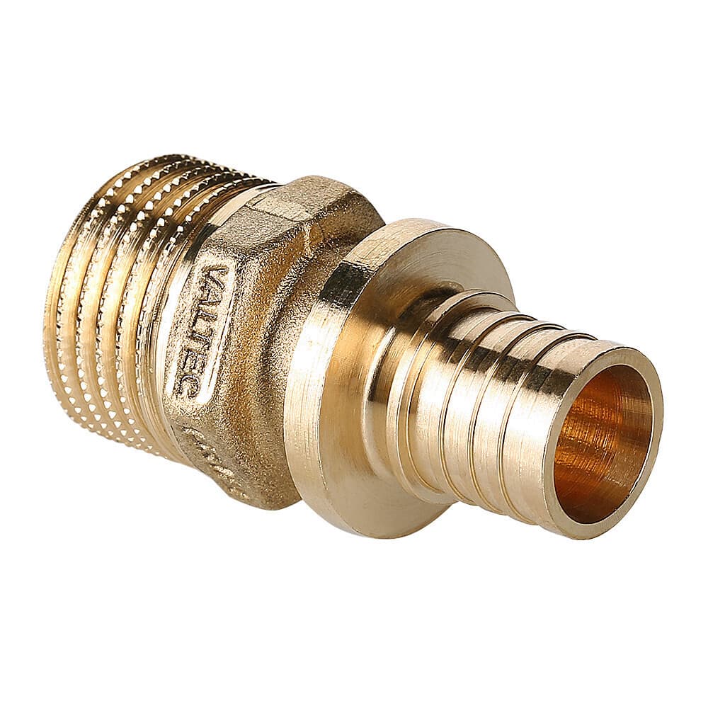 Соединитель прямой Valtec 16 мм х 1/2 НР(ш) латунь (VTm.401.BG.001604)
