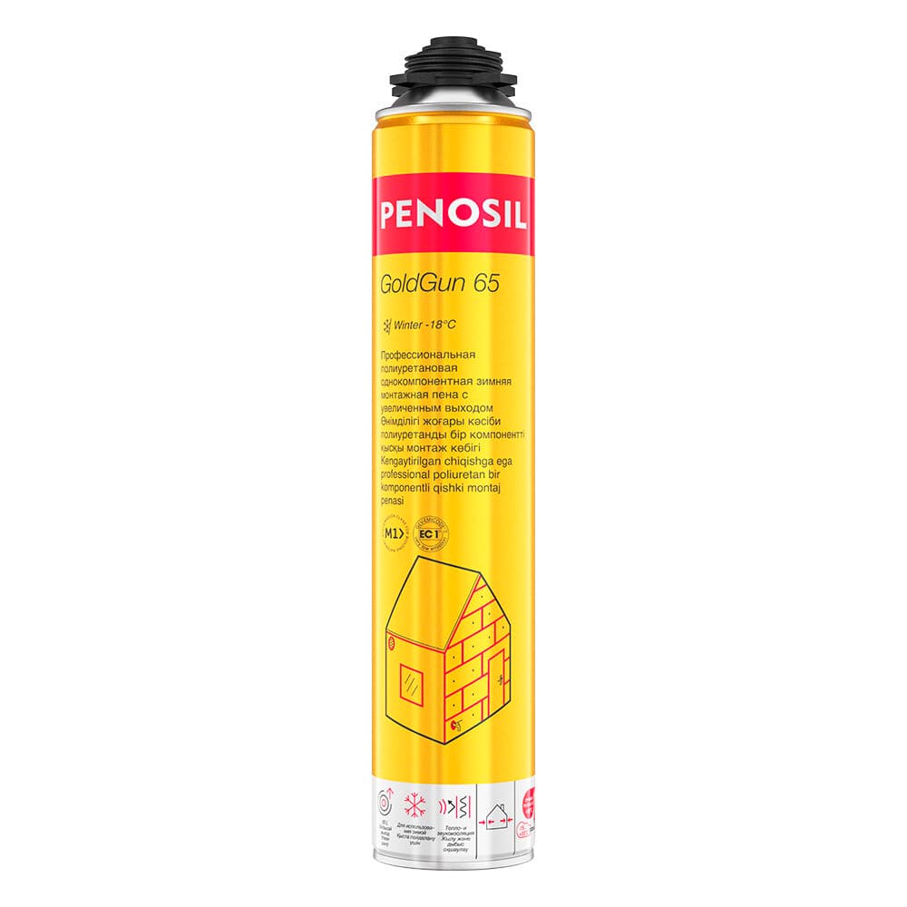 Пена монтажная профессиональная Penosil GoldGun 65 зимняя 875 мл