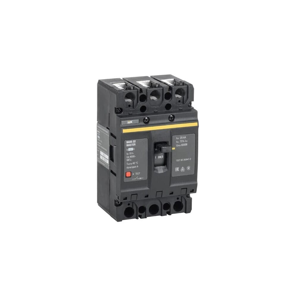 Автоматический выключатель в литом корпусе IEK Master ВА88-32 3P 63А 25 кА 400 В (SVA10-3-0063-02)