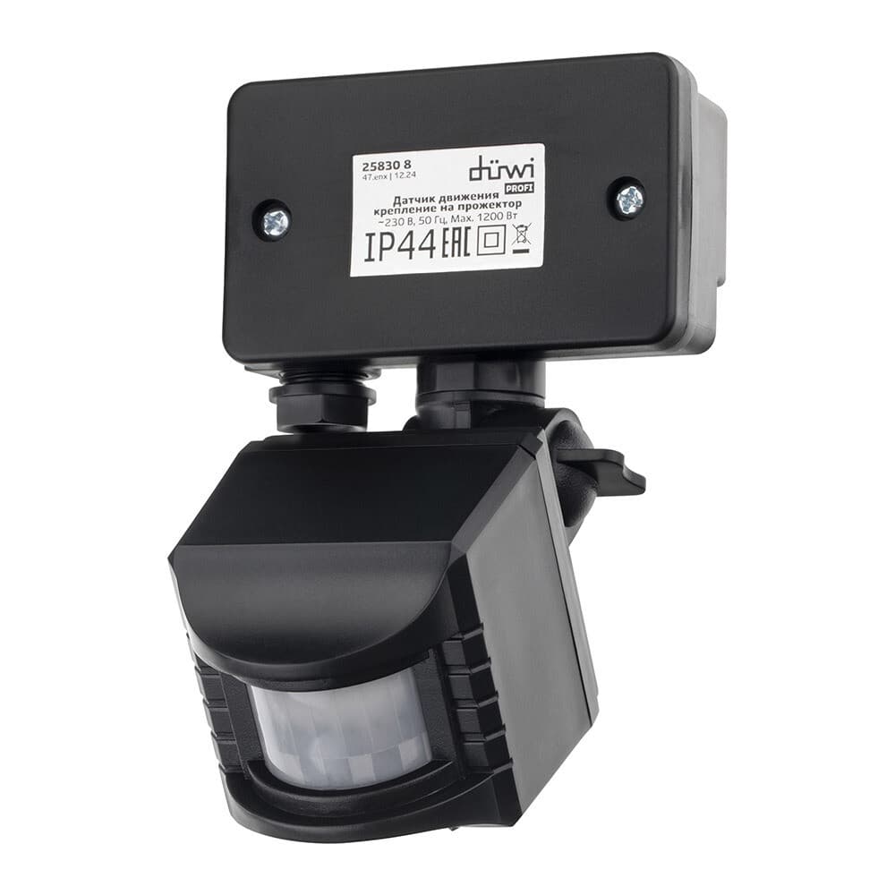 Датчик движения для прожектора Duwi DDF-01 IP44 230 В 180 градусов до 12 м черный (25830 8)