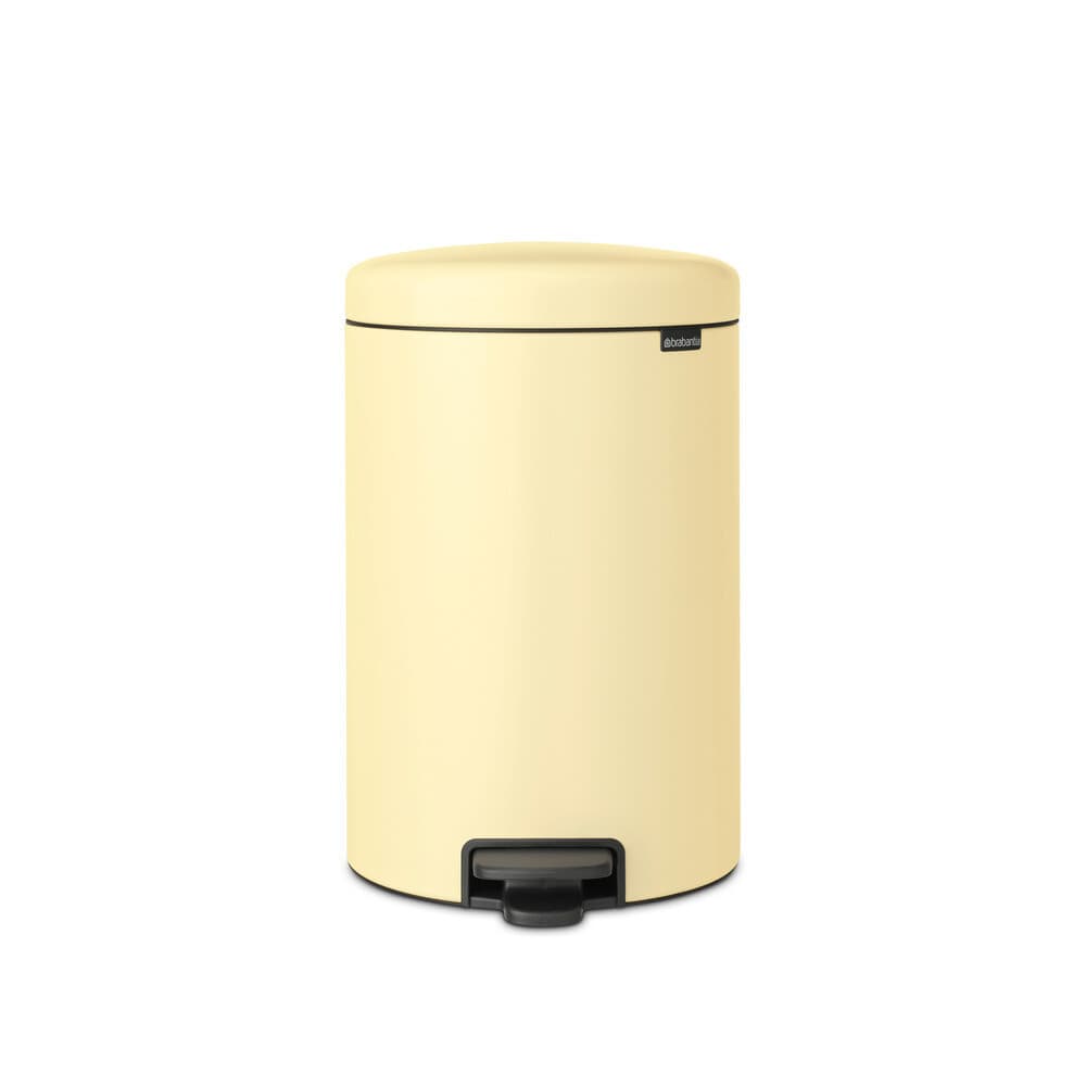 Ведро для мусора Brabantia NewIcon с крышкой 20 л металл ванильно-желтое с педалью